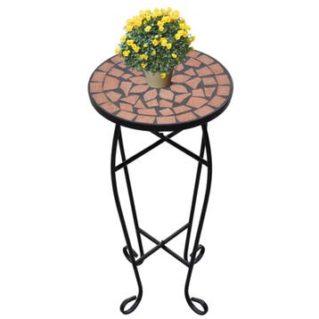 vidaXL Bijzeltafel mozaïek terracottakleurig, Verzenden