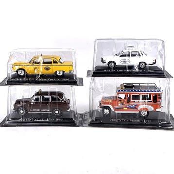 Lot of 4x Vintage Taxi Diecast Models: 1:43 - Voiture