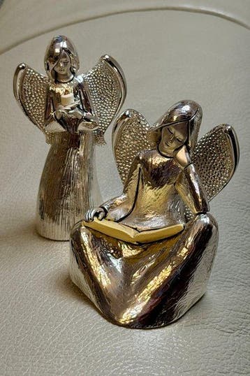 Sequenze Argenti - Beeldje - ANGEL Set beautifully hammered