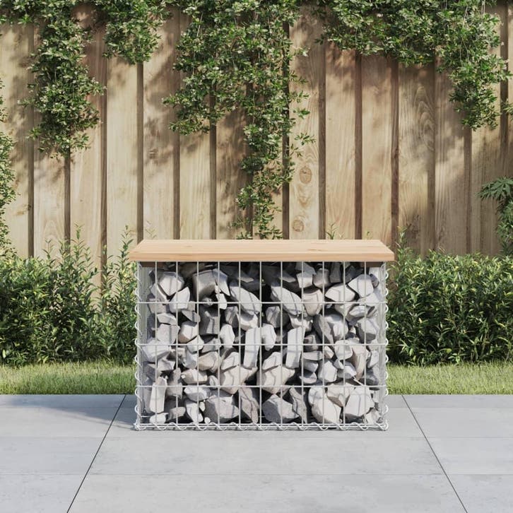 vidaXL Tuinbank schanskorfontwerp 63x44x42 cm massief, Tuin en Terras, Tuinsets en Loungesets, Nieuw, Verzenden