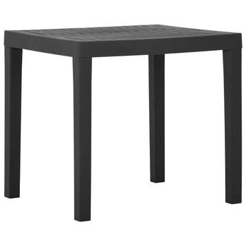vidaXL Tuintafel 79x65x72 cm kunststof grijs, Tuin en Terras, Tuintafels, Verzenden, Nieuw