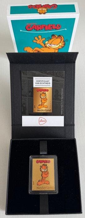 Nederland 2026 - Gouden postzegel Garfield 24K goud, Postzegels en Munten, Gestempeld