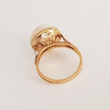 Bague - 18 carats Or jaune Perle, Bijoux, Sacs & Beauté