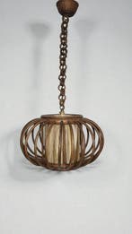 Plafondlamp - Rattan - Hanglamp van rotan, jaren 70