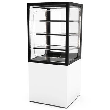 Neutrale Vitrine | INTEGRA | Wit/Zwart | 4 Niveaus |, Verzenden, Nieuw in verpakking