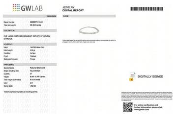 Zonder minimumprijs - Armband - 14 karaat Witgoud - 5.82ct., Bijoux, Sacs & Beauté