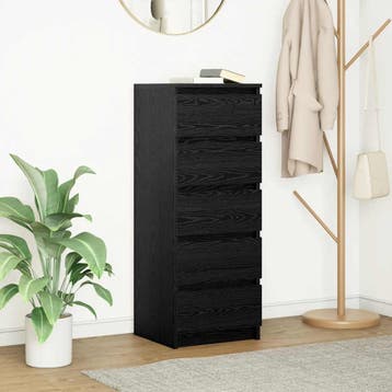 vidaXL Dressoir met lades 37,5x35x99 cm spaanplaat zwart, Verzenden, Nieuw