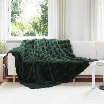 vidaXL Antislip deken van imitatie konijnenbont Olite, Maison & Meubles, Verzenden