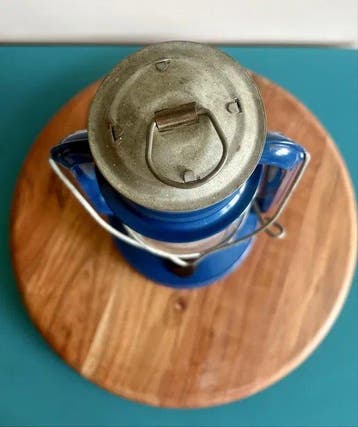 Lampe à pétrole - Métal, Verre - Lampe à pétrole vintage, Antiquités & Art