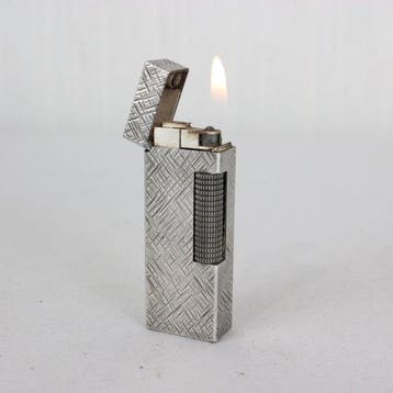Dunhill - Sans prix de réserve - Briquet - Plaqué argent, Collections, Articles de fumeurs, Briquets & Boîtes d'allumettes