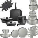 tectake Keukenstarterset voor 6 personen met servies, pannen, Nieuw