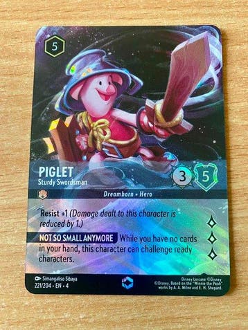 Ravensburger - 1 Card - Disney Lorcana - Piglet 221/204, Collections