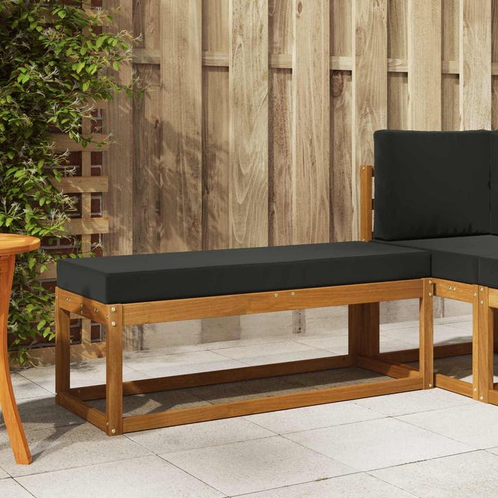 vidaXL Buitenstoel Bank Massief Acacia Hout Naturel, Tuin en Terras, Tuinsets en Loungesets, Nieuw, Verzenden