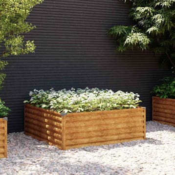 vidaXL Plantenbak verhoogd 100x100x36 cm cortenstaal, Verzenden