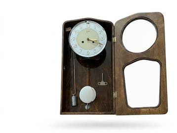 Slingerklok - Art Deco - Kersenhout - 1950-1960, Antiek en Kunst