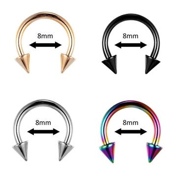 Fako Bijoux - Circular Barbell Piercing - Hoefijzer Spike -, Verzenden