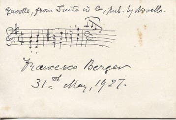Francesco Berger (1834-1933, Pianist and Composer) -