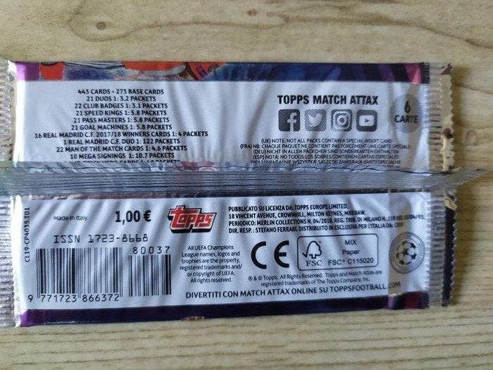 2018/19 Topps Match Attax UEFA Champions League - 100, Collections, Autocollants