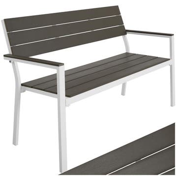Tuinbank Line 2-zits met aluminium frame 128x59x88 cm, Verzenden, Nieuw