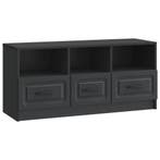 vidaXL TV Kast met lade Zwart 102 x 34,5 x 47 cm Bewerkt, Huis en Inrichting, Kasten |Televisiemeubels, Verzenden, Nieuw