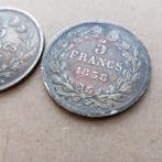 France. Louis Philippe I. 5 Francs 1836 (2 monnaies) (Sans