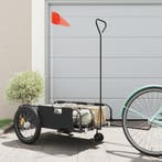 vidaXL Fietstrailer oxford stof en ijzer zwart, Verzenden, Nieuw
