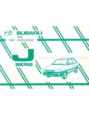 1989 SUBARU JUSTY INSTRUCTIEBOEKJE NEDERLANDS
