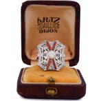 Bague de cocktail Platine - 0.90ct. tw. Diamant (Naturelle)
