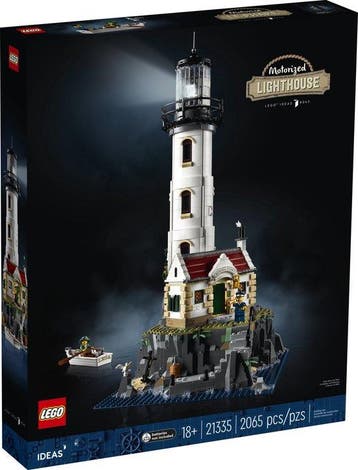 LEGO Ideas Gemotoriseerde vuurtoren met Lichtjes, Modelbo..., Verzenden, Nieuw