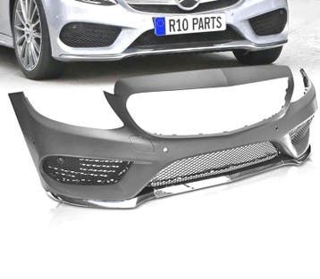 PARE-CHOCS AVANT MERCEDES CLASSE C W205 14-18 LOOK AMG PDC, Verzenden