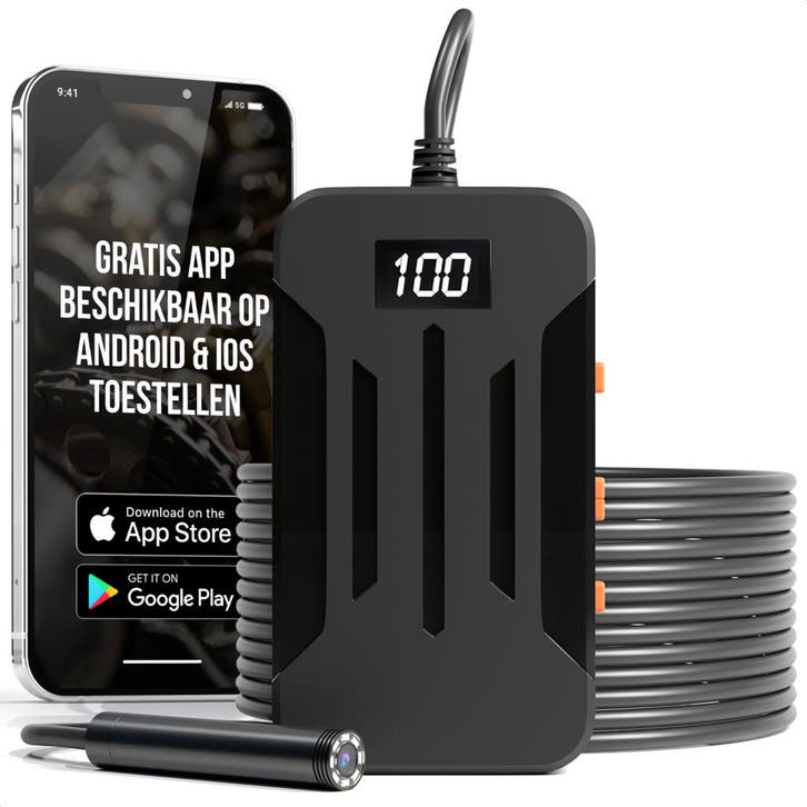 Strex Inspectiecamera 5M - Android/IOS - IP68 Waterdicht, Doe-het-zelf en Bouw, Meetapparatuur, Nieuw, Verzenden