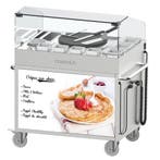 Crêpe-Trolley | RVS | 1 Bakplaat (Ø400mm) | 2.7kW |, Verzenden