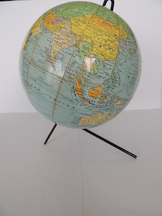 Prachtige vintage wereldbol GIRARD ET BARRERE - 1960-1970, Antiek en Kunst, Curiosa en Brocante