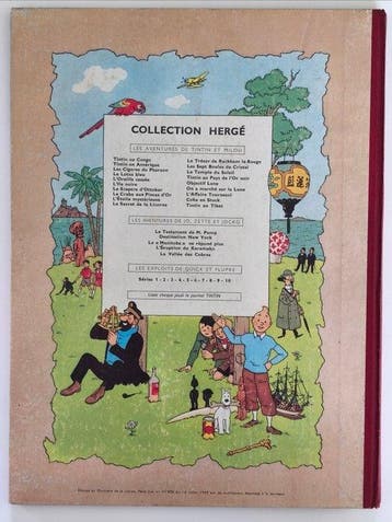 Tintin T9 - Le crabe aux pinces dor (B31 française , Danel)