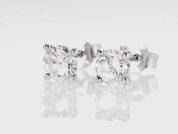 Oorbellen - 14 karaat Witgoud - 2.00ct. tw. Diamant, Nieuw