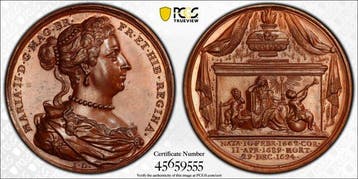 Verenigd Koninkrijk. Mary II. Medal 1731 - Jean Dassier -