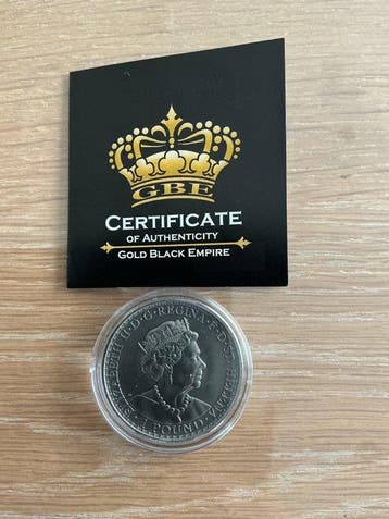 Saint-Hélène. 1 Pound 2022, Una & The Lion: Gold Black