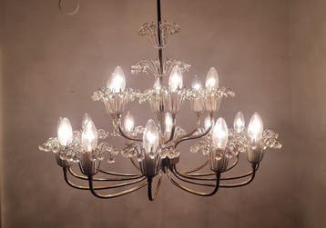Emil Stejnar - Lustre - Pyra - grande - Métal, verre