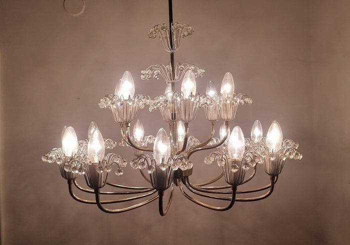 Emil Stejnar - Lustre - Pyra - grande - Métal, verre, Antiek en Kunst, Antiek | Verlichting