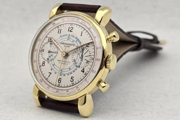 Chronographe Suisse - Cal. Landeron 48 - Plaquê Ouro -, Nieuw