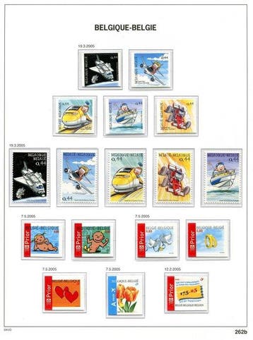 Belgique 2005 - Timbres issus des Blokken et Boekjes selon