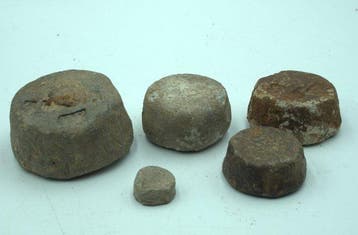 17th - 18th century lead weight collection (5) (Zonder