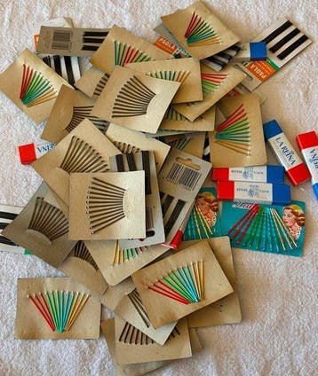 Haar ornament (50) - La Reina - Vintage Bobby Pins /, Antiek en Kunst