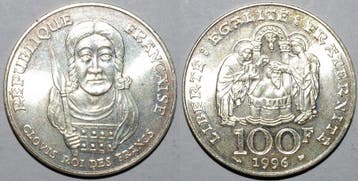 France Gadoury 953 100 Francs 1996 Type Clovis Slendide K..., Verzenden