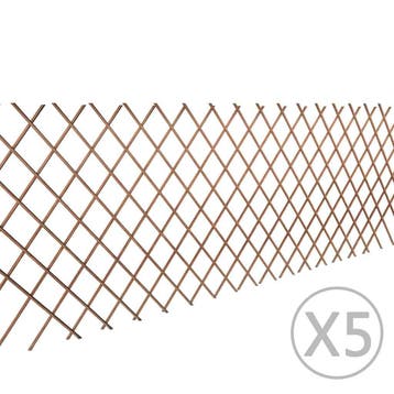 vidaXL Tuinlatwerk 5 st 180x90 cm wilg, Verzenden