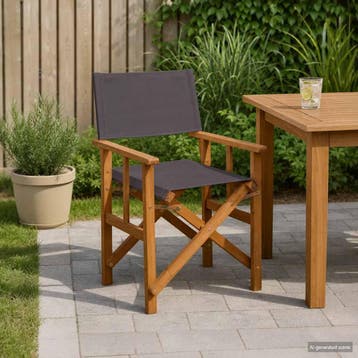 vidaXL Regisseursstoelen 2 st massief acaciahout, Verzenden, Nieuw
