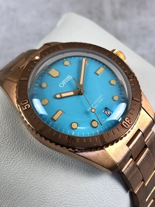 Oris - Divers Sixty-Five Cotton Candy Bronze Automatic - 01, Bijoux, Sacs & Beauté, Montres | Hommes