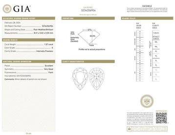 1 pcs Diamant (Naturelle) - 1.07 ct - Poire - E - IF -, Bijoux, Sacs & Beauté, Pierres précieuses