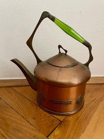 Waterkoker op standaard en brander - Messing - Samovar -