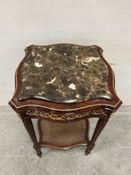 Salontafel - Marmer, Hout, Brons, Messing